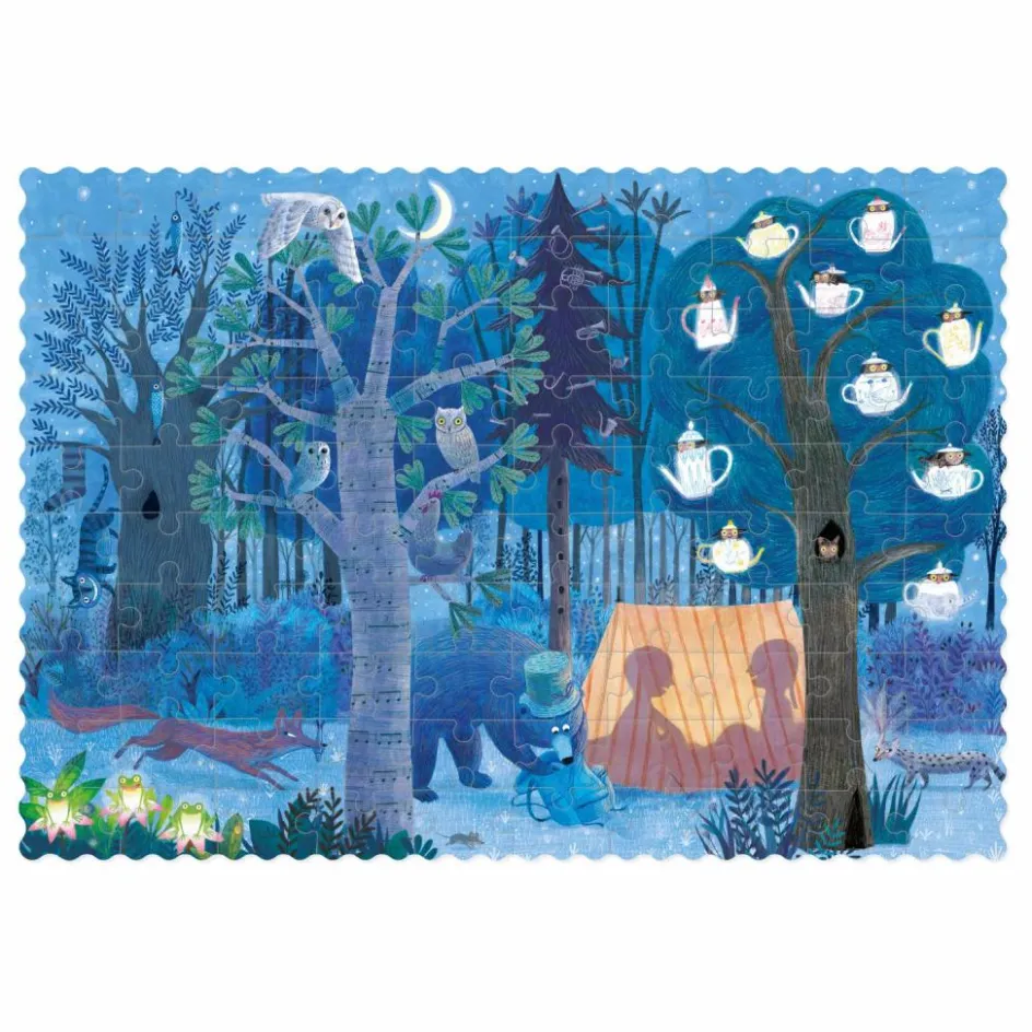 Online Puzzle de poche recto verso Nuit Jour Forêt Puzzles|Jeux Éducatifs