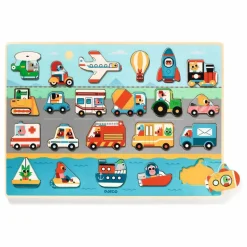 Djeco Jouets D'Éveil|Jouets D'Éveil*Puzzle en bois Vroum
