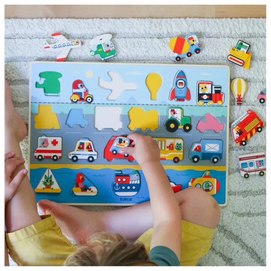 Djeco Jouets D'Éveil|Jouets D'Éveil*Puzzle en bois Vroum