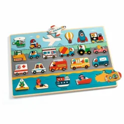 Djeco Jouets D'Éveil|Jouets D'Éveil*Puzzle en bois Vroum