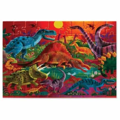 Crocodile Creek Puzzle holographique Dinosaures - 24 pièces| Puzzles|Jeux Éducatifs