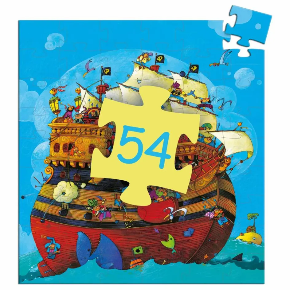 Djeco Puzzle Le bateau de Barberousse - 54 pièces Multicolore