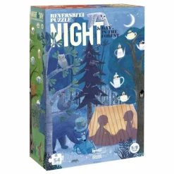 Londji Puzzles|Jeux Éducatifs*Puzzle recto-verso Jour et nuit dans la forêt