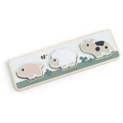 Best Done by deer Puzzle sensoriel Tiny Farm Multicolore