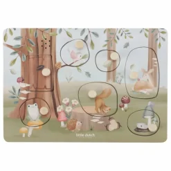 Best Little Dutch Puzzle sonore en bois FSC - Forest Friends Multicolore