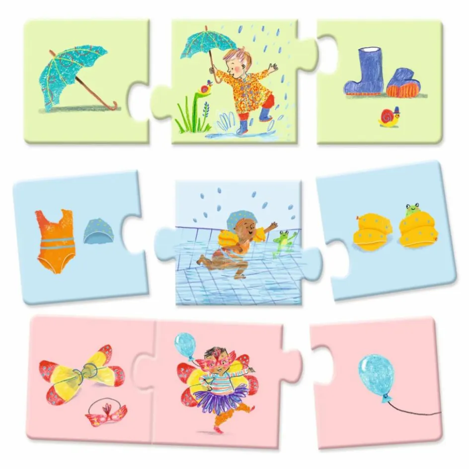 Djeco Puzzles duo-trio Quotidien| Puzzles|Jeux Éducatifs