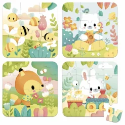 Janod Jouets D'Éveil|Jouets D'Éveil*Puzzles évolutifs Pure - 4 puzzles