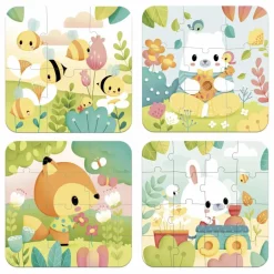 Janod Jouets D'Éveil|Jouets D'Éveil*Puzzles évolutifs Pure - 4 puzzles