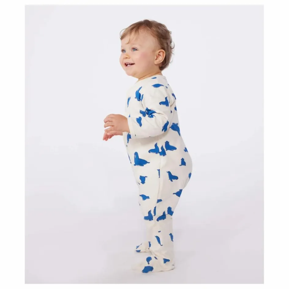 Online Petit Bateau Pyjama à Pieds Berry Coton Bio | Crème