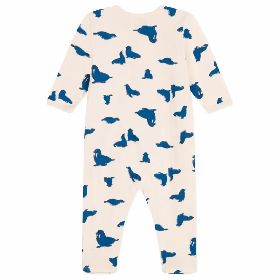 Online Petit Bateau Pyjama à Pieds Berry Coton Bio | Crème