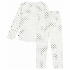 Sale Petit Bateau Pyjama à Pois Zèbres Coton Bio | Blanc