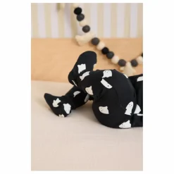 Clearance Petit Lem Pyjama Avec Pieds Fantômes Phosphorescents Coton Bio | Noir