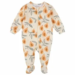 Clearance Petit Lem Pyjama Avec Pieds Papayes Coton Bio | Beige
