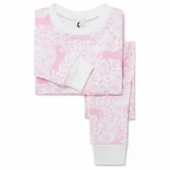 Sale Sleepy Doe Pyjama Chevaux Coton Bio | Rose