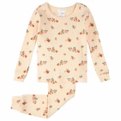 Petit Lem Pyjama Côtelé Agrumes Coton Bio || Pyjamas, Sous-Vêtements|Pyjamas Et Bodies