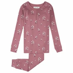 Clearance Pyjama Côtelé Fleuri Coton Bio | Enfant Nuit, Sous-Vêtements