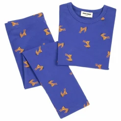 Sale Bobo Choses Pyjama Côtelé Zèbres Coton Bio | Bleu roi