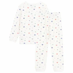 Petit Bateau Pyjama Cœurs Coton Bio ||Enfant Nuit, Sous-Vêtements