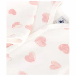 Sale Petit Bateau Pyjama Dors Bien Epais Cœurs Coton Bio | Rose