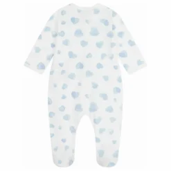 Sale Petit Bateau Pyjama Dors Bien Epais Cœurs Coton Bio | Bleu