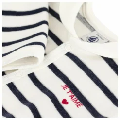 Sale Petit Bateau Pyjama Dors Bien Marinière Coton Bio | Blanc