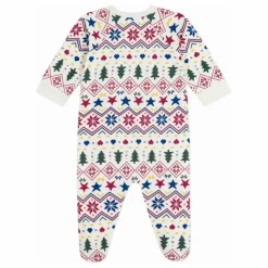 Clearance Petit Bateau Pyjama Dors Bien Noël Coton Bio | Ecru