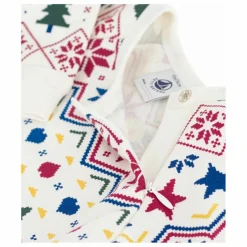 Clearance Petit Bateau Pyjama Dors Bien Noël Coton Bio | Ecru