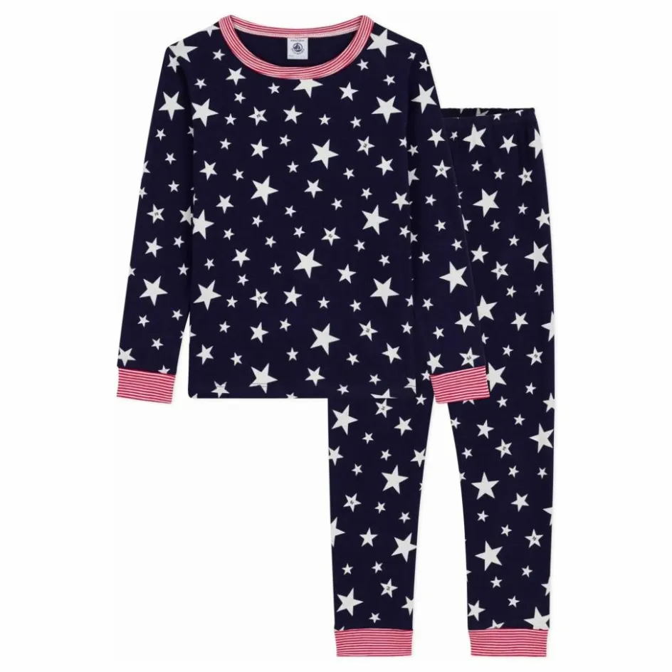 Pyjama Etoiles Col Rayé Coton Bio | Enfant Nuit, Sous-Vêtements|Nuit, Sous-Vêtements