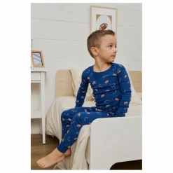 Best Petit Lem Pyjama Football Coton Bio | Bleu foncé