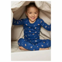 Best Petit Lem Pyjama Football Coton Bio | Bleu foncé