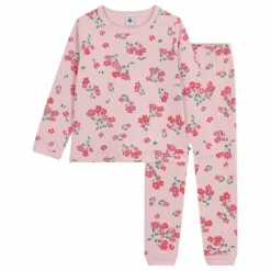 New Petit Bateau Pyjama Léger Fleuri Coton Bio | Rose