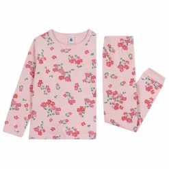 New Petit Bateau Pyjama Léger Fleuri Coton Bio | Rose