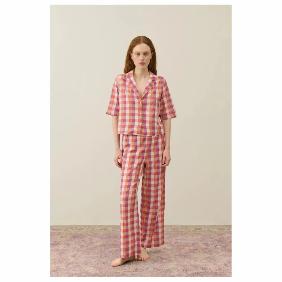 Louise Misha Pyjama Louka Carreaux Coton Bio - Collection Femme ||Femme Nuit