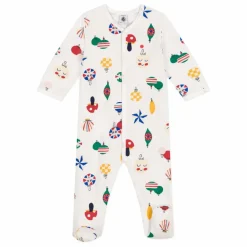 Best Petit Bateau Pyjama Molleton Boules de Noël | Blanc