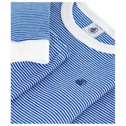 Online Petit Bateau Pyjama Rayé Bords Contrastés Coton Bio | Bleu