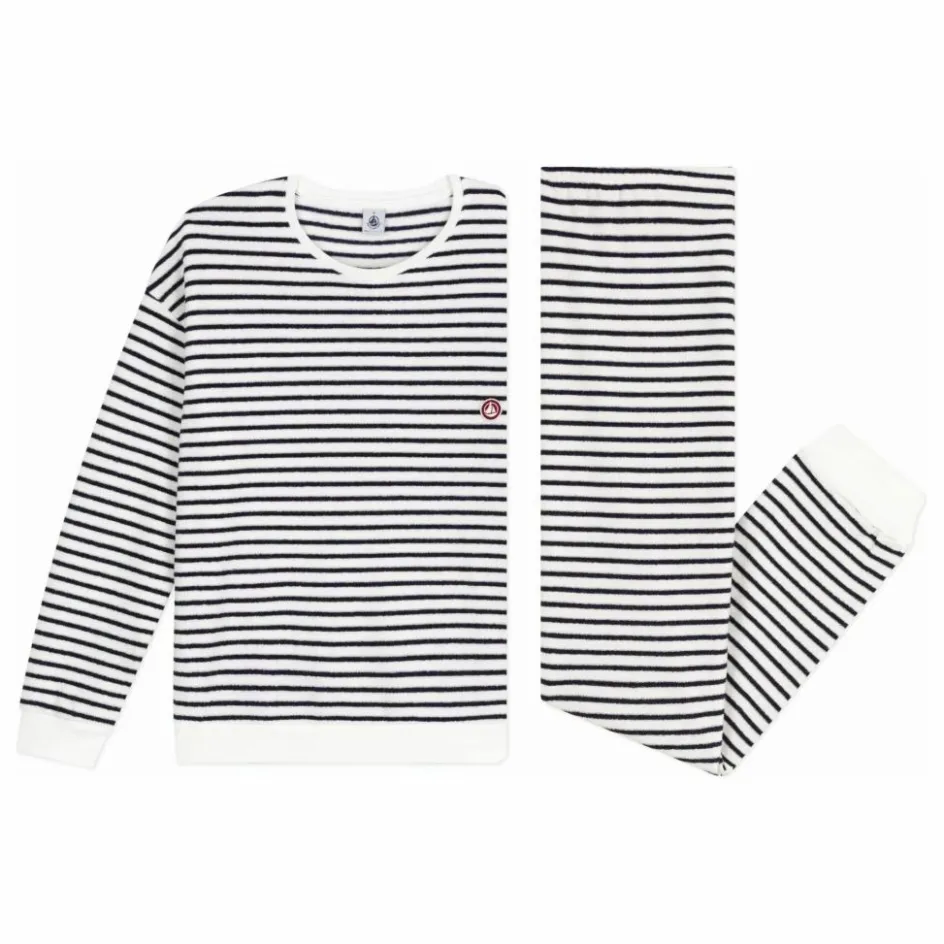 Petit Bateau Pyjama Rayé Eponge ||Femme Nuit
