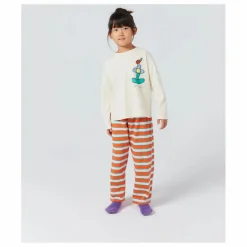 Outlet Pyjama Rayé Fleur Coton Bio | Enfant Nuit, Sous-Vêtements|Nuit, Sous-Vêtements