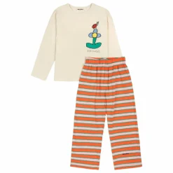 Outlet Pyjama Rayé Fleur Coton Bio | Enfant Nuit, Sous-Vêtements|Nuit, Sous-Vêtements