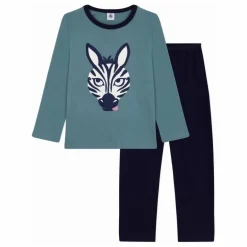 Hot Petit Bateau Pyjama Zèbre Coton Bio | Bleu