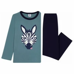 Hot Petit Bateau Pyjama Zèbre Coton Bio | Bleu