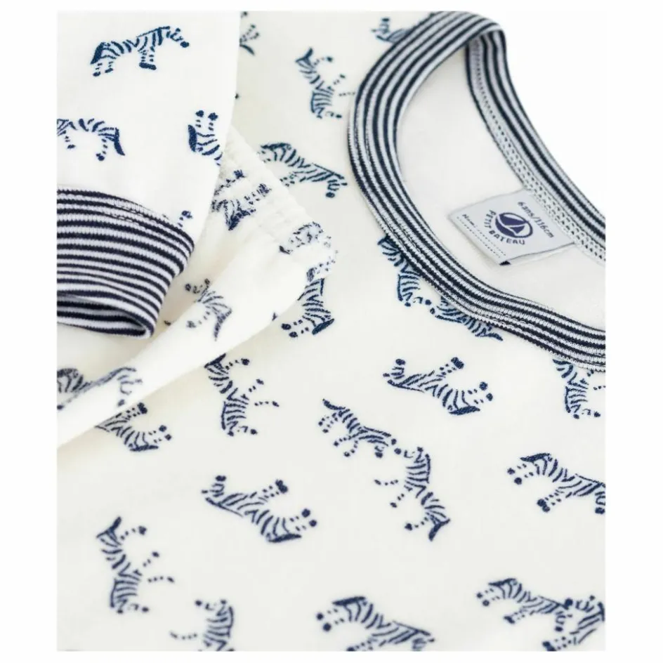Enfant Petit Bateau Nuit, Sous-Vêtements*Pyjama Zèbres Coton Bio |