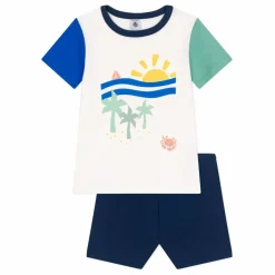 Enfant Petit Bateau Nuit, Sous-Vêtements*Pyjashort Brooklyn Coton Bio |
