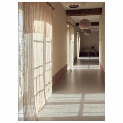Online Maison de Vacances Rideau Vice Versa frangé en gaze de lin bayadère | Havane