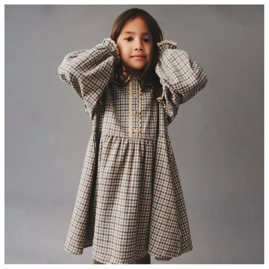 Enfant Wheat Robes, Combinaisons*Robe Alissa Carreaux Coton Bio |
