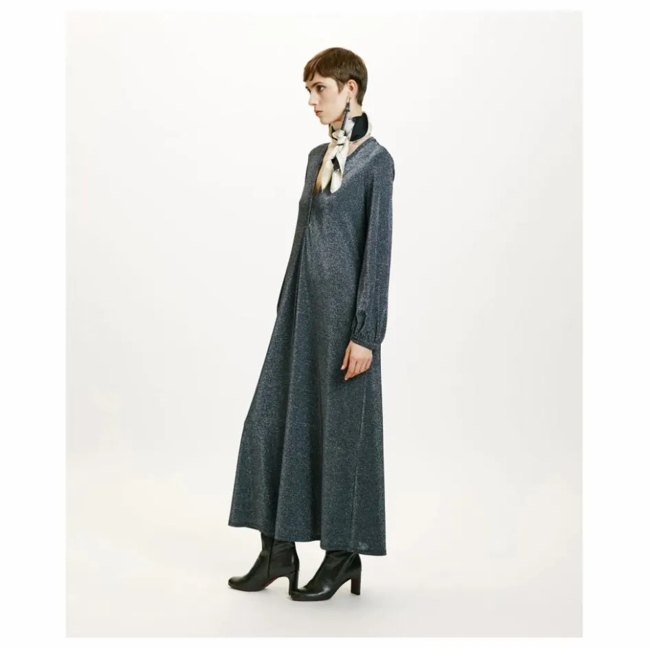 Momoni Robe Amede Métallisée ||Femme Robes, Combinaisons
