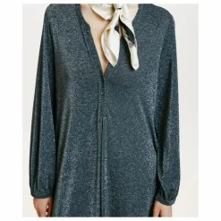 Momoni Robe Amede Métallisée ||Femme Robes, Combinaisons