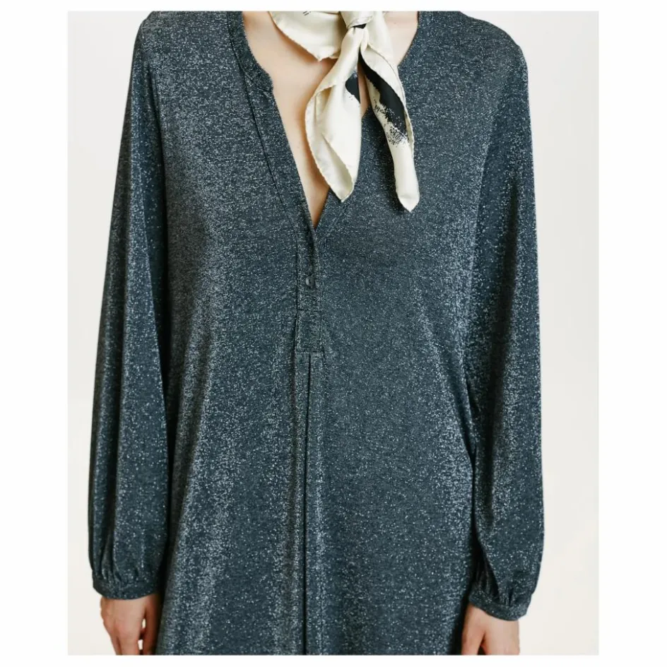 Momoni Robe Amede Métallisée ||Femme Robes, Combinaisons