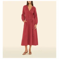 Outlet Xirena Robe Andrea Gaze de Coton | Rouge