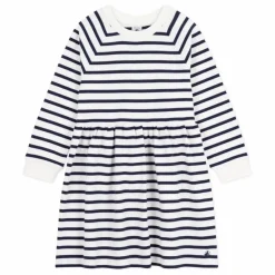 Sale Petit Bateau Robe Bistelle Jersey Lourd Bio | Blanc