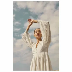 Alma Deia Robe Brodé Manches Longues en Coton Bio ||Femme Robes, Combinaisons